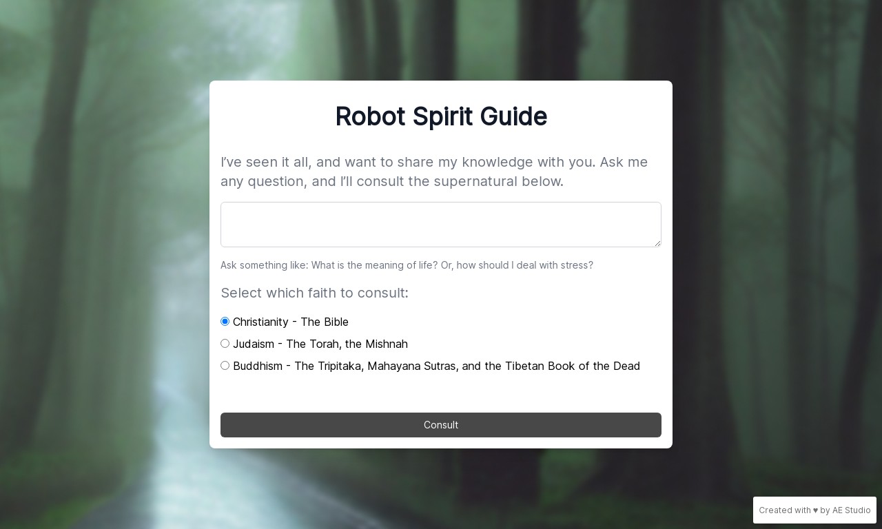 Robot Spirit Guide screenshot
