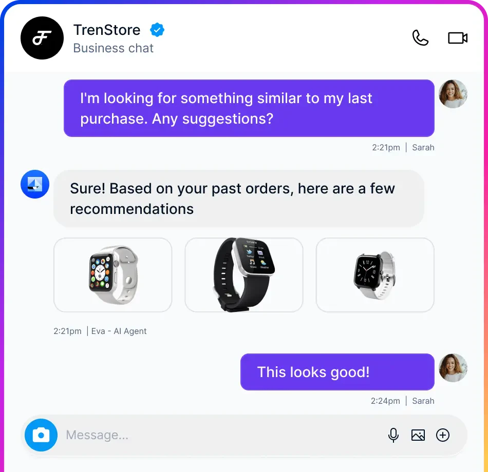 Robylonai personalized product suggestions feature