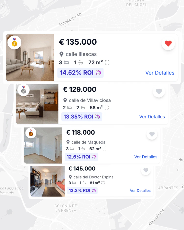 ROI Explorer product overview showing investment opportunities
