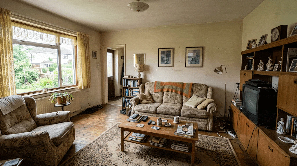 Roomdesign material swap demonstration