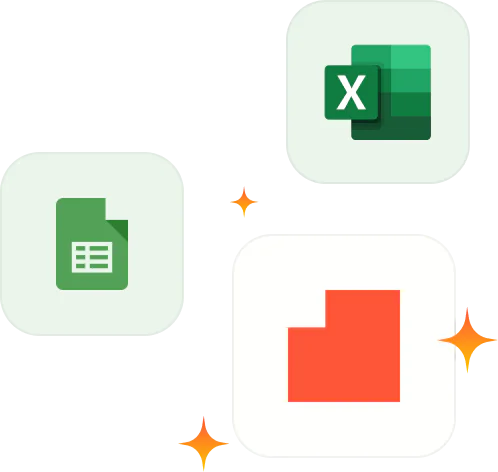 Rows comparison chart showing advantages over other spreadsheet tools