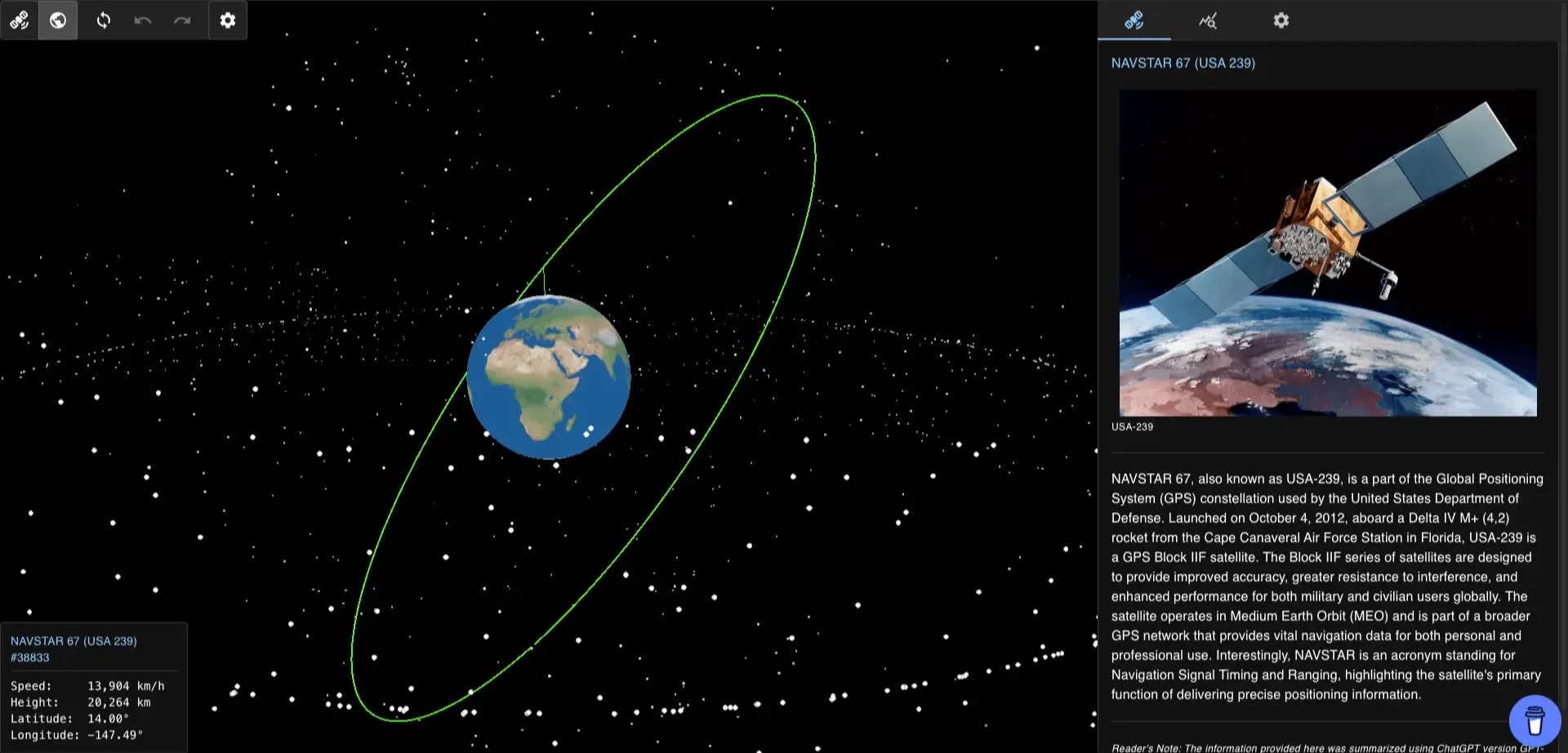Satellite Tracker 3D product overview
