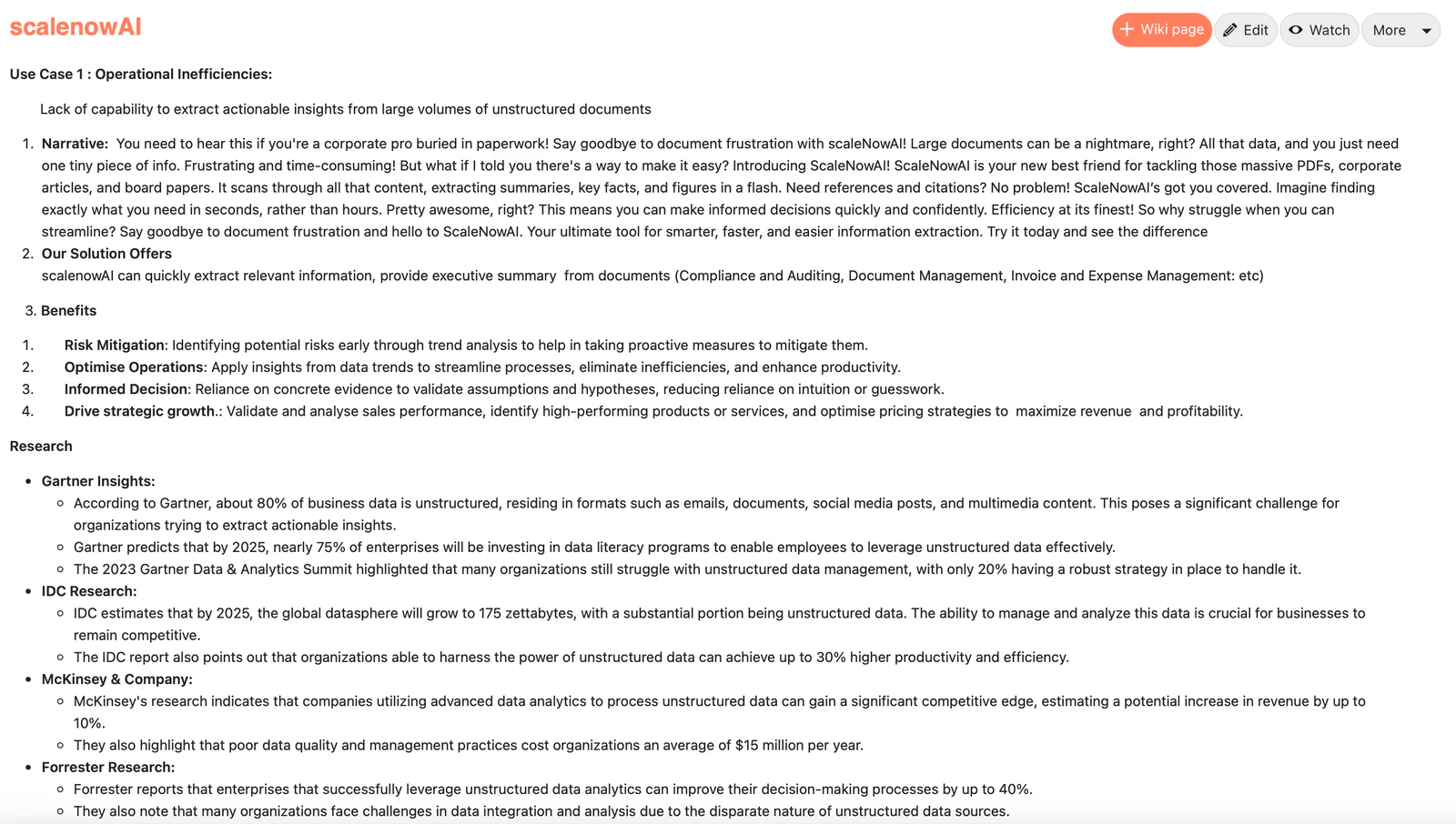 scalenow AI project timeline visualization