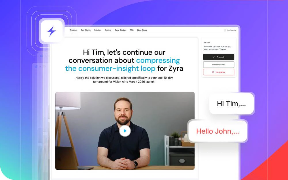 Scene use case example with AI notetaker in action