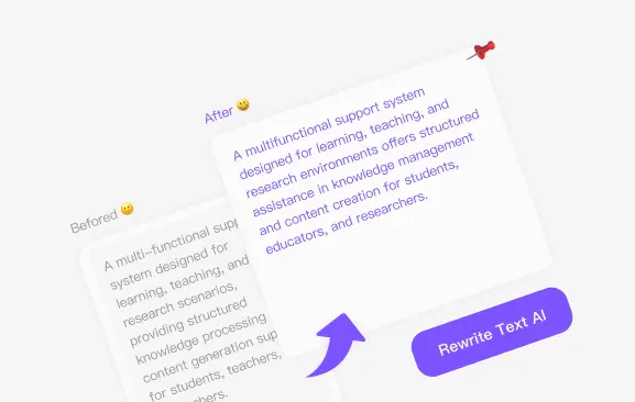 AI Rewrite Text feature demonstration