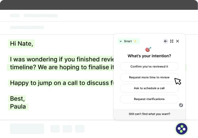 ScribblyAI choose intention interface