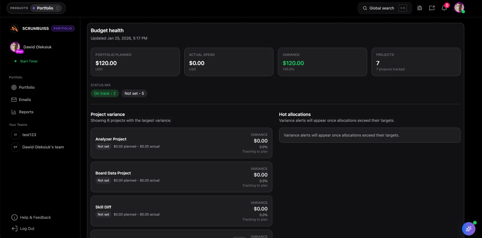 Scrumbuiss portfolio planning use case