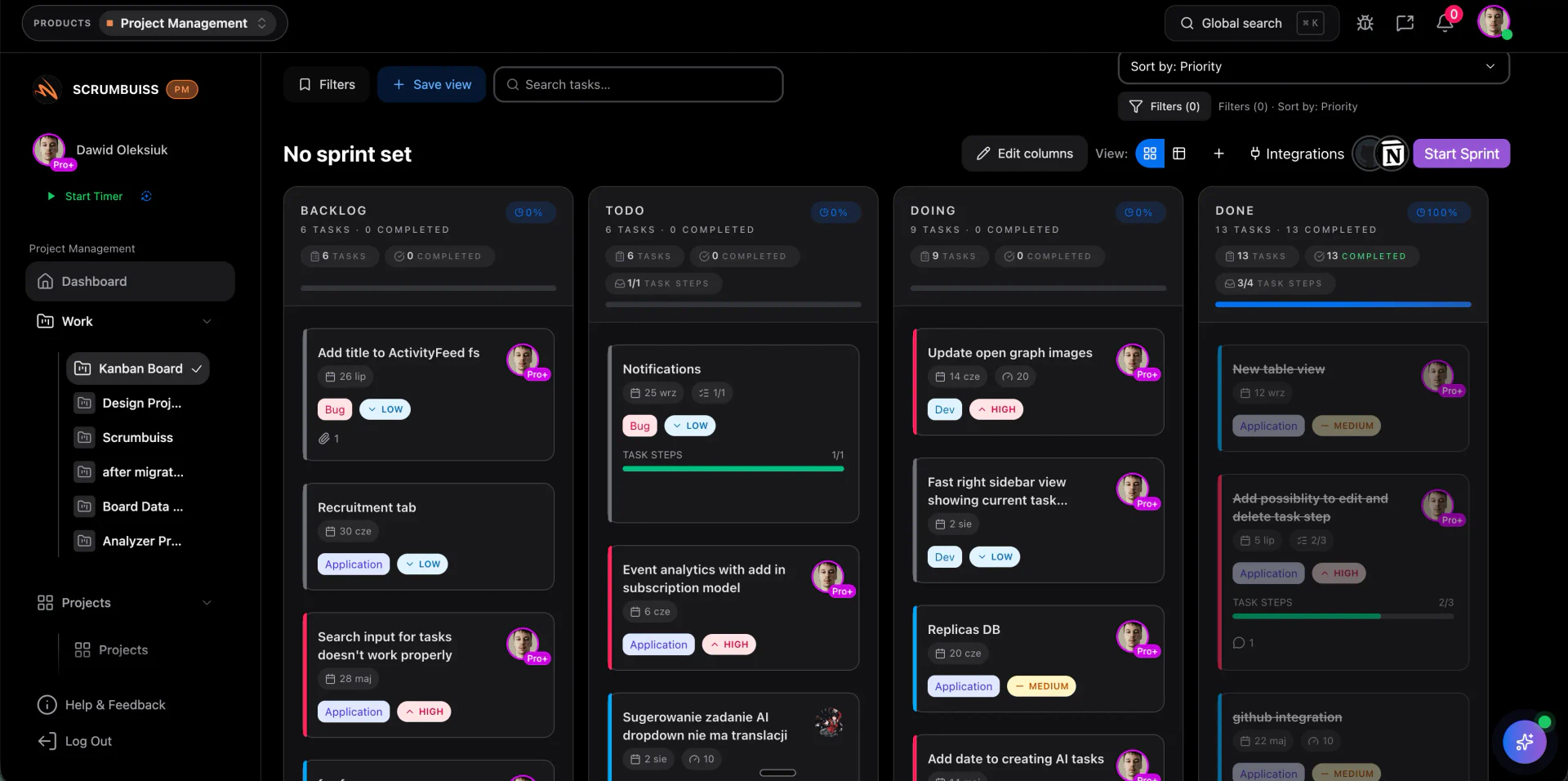 Scrumbuiss project management overview
