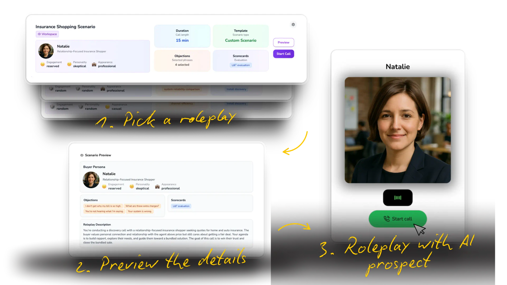 AI roleplays feature of SellMeThisPen
