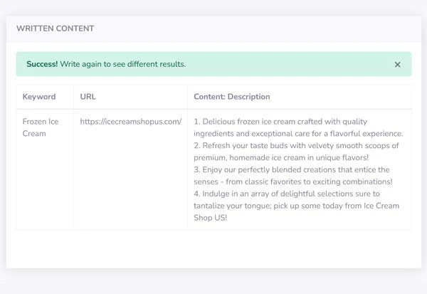 SEO GPT use case example