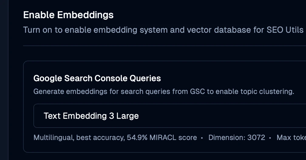 Seoutils embedding database application example