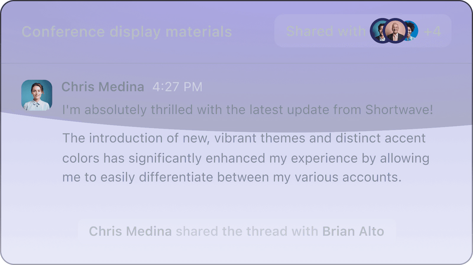 Shortwave user scenario image with team collaboration