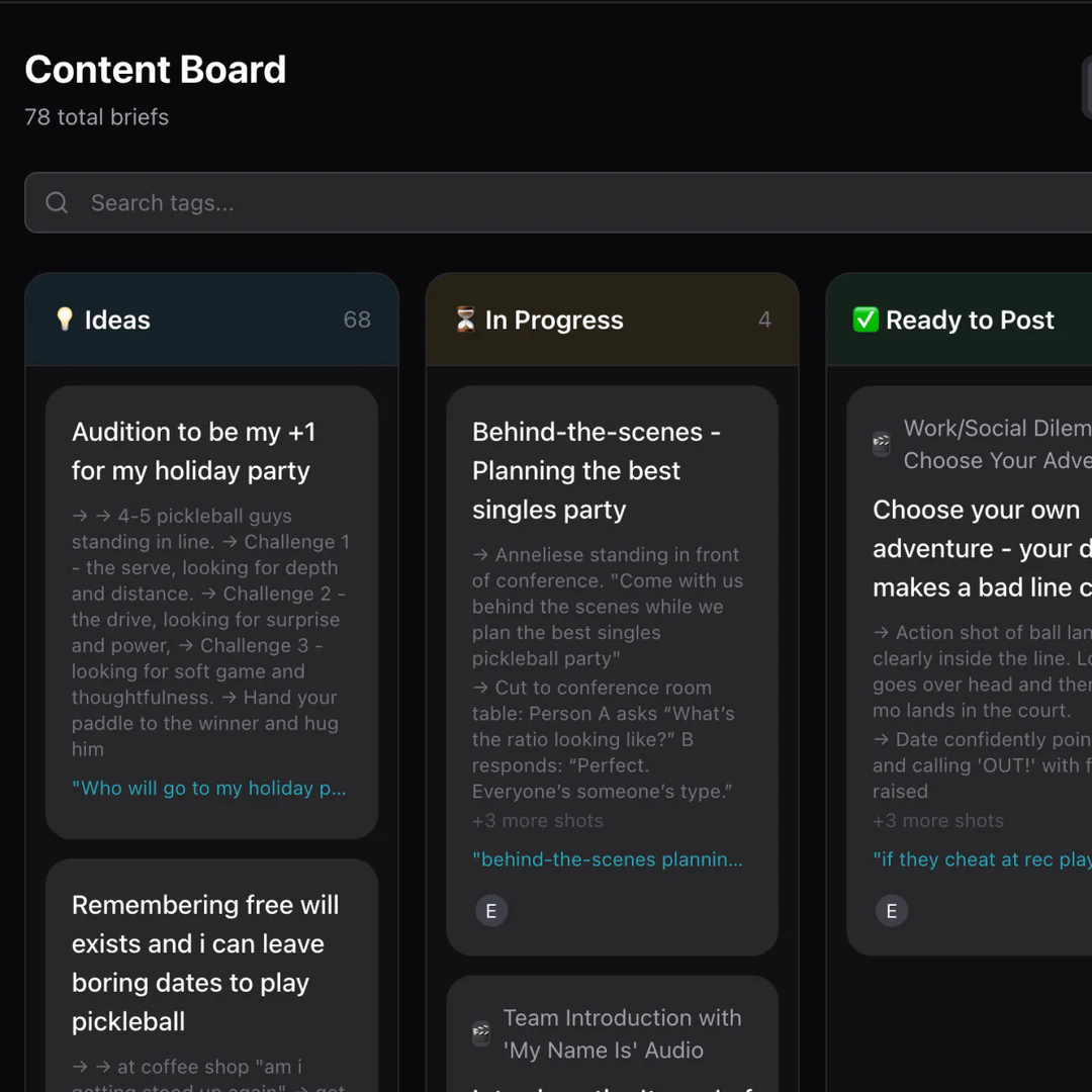 Showstopai content collaboration calendar