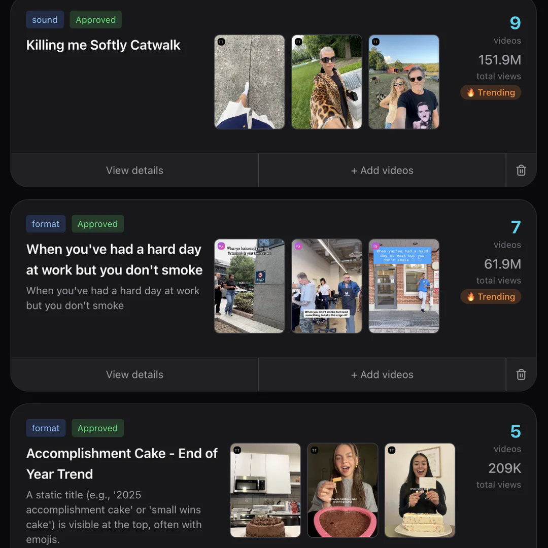 Showstopai curated trend library