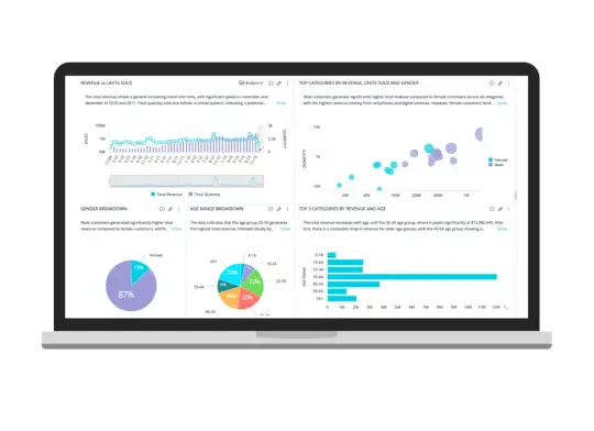 Sisense product interface showcasing data visualization