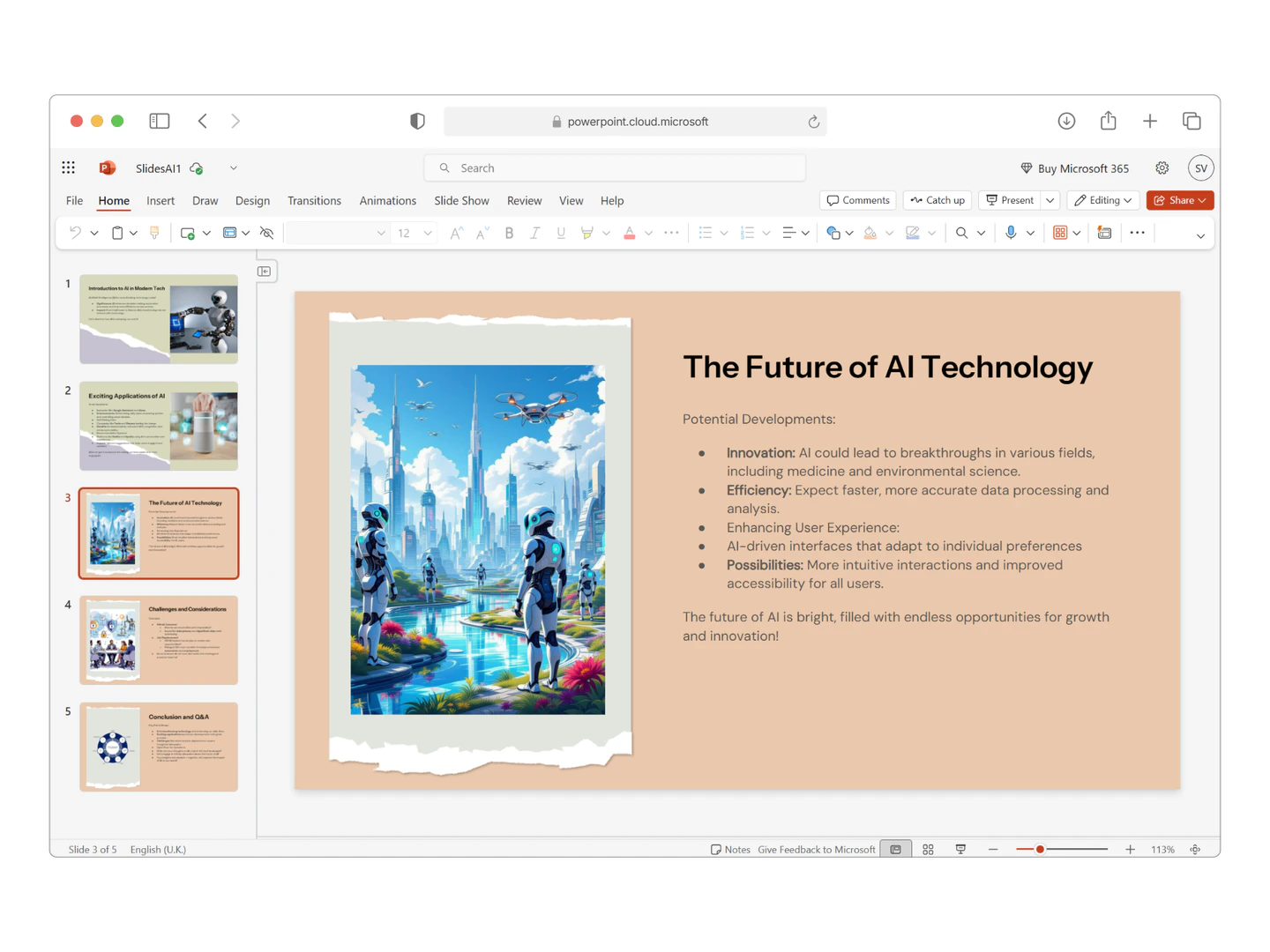 SlidesAI PowerPoint integration screenshot