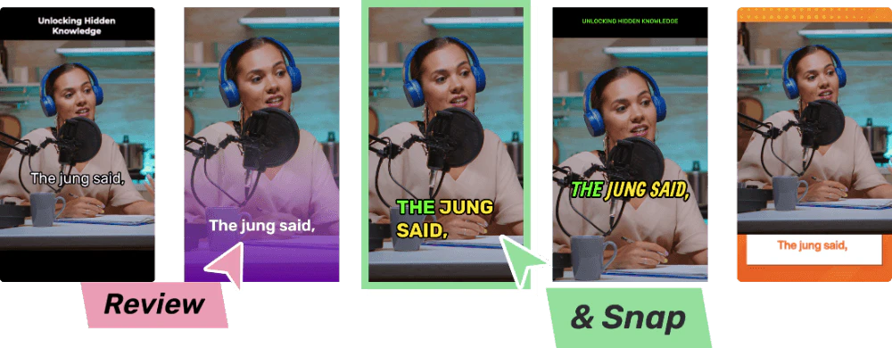 Snapcutai usage step: review and share your shorts