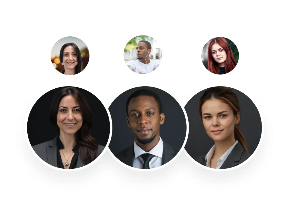 Step 2: AI processing of selfies in Snapheadshots