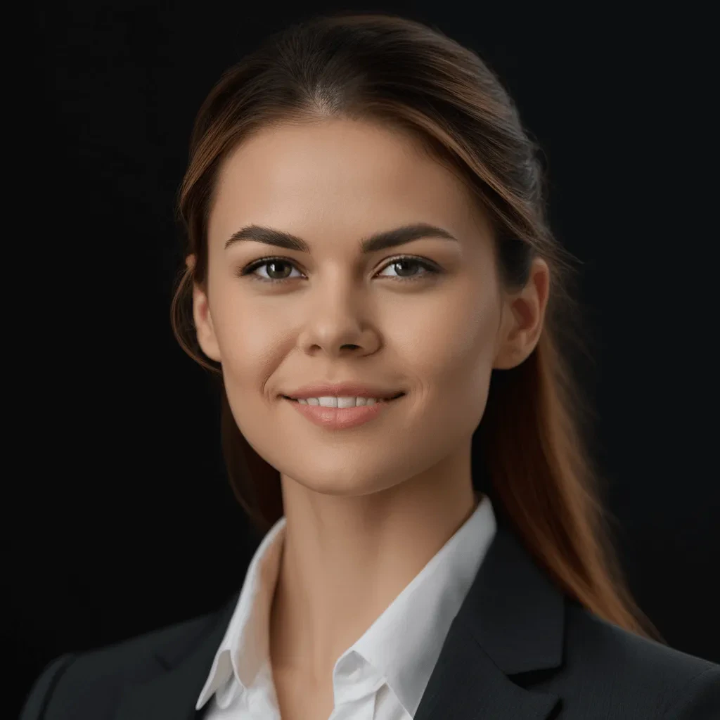 Professional headshot example for business profiles
