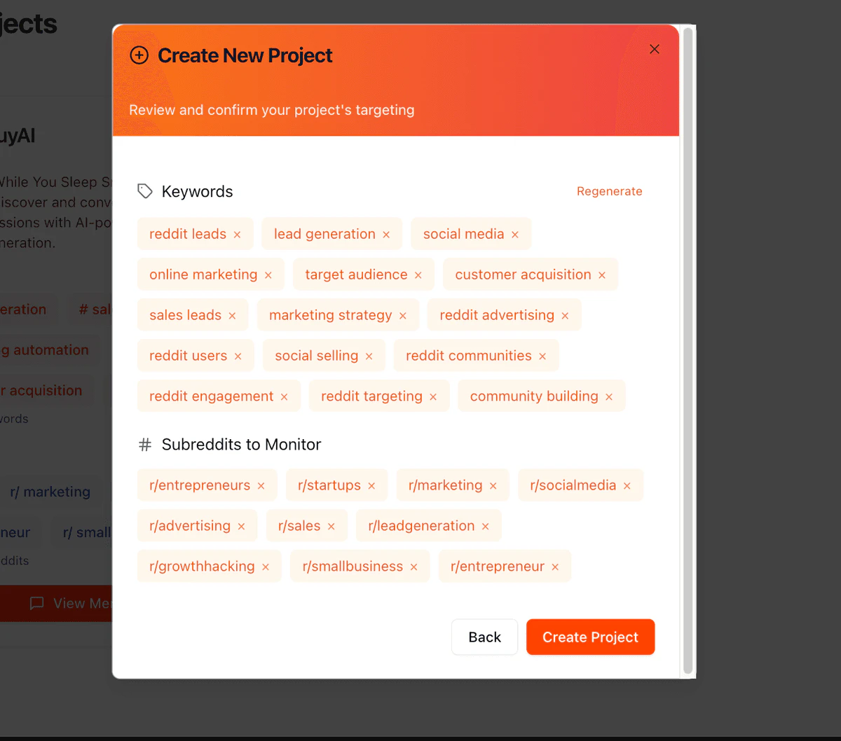 SneakyGuy AI-generated keywords and subreddit suggestions
