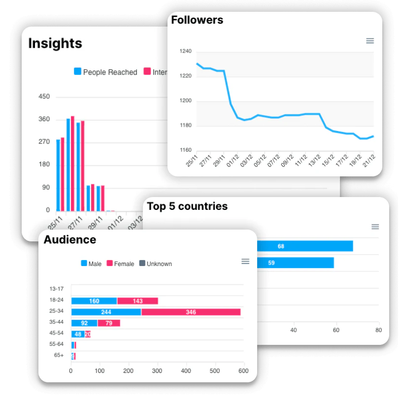 SocialPika analytics dashboard