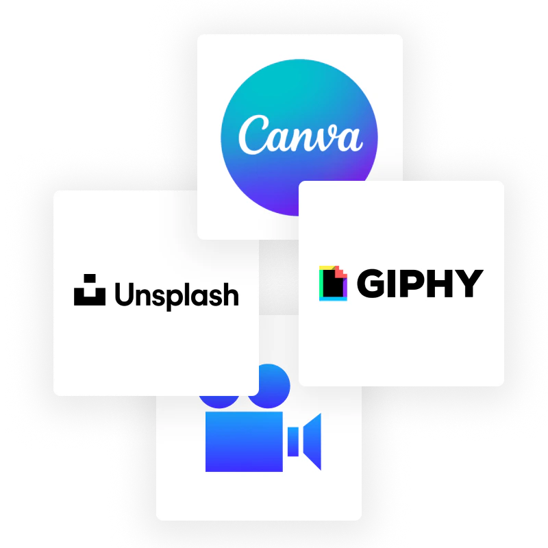 SocialPika integrations with Canva and Unsplash