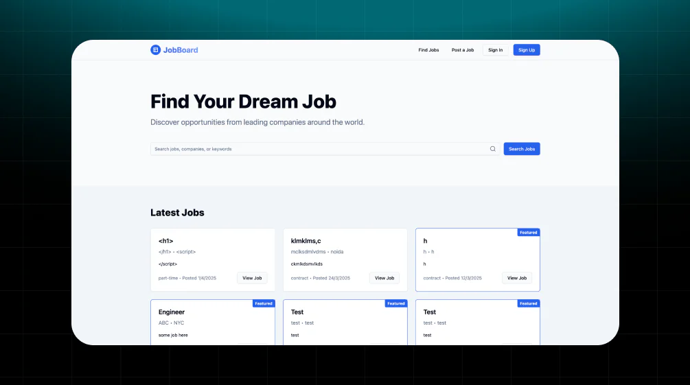 Softgenai interface showcasing job board application