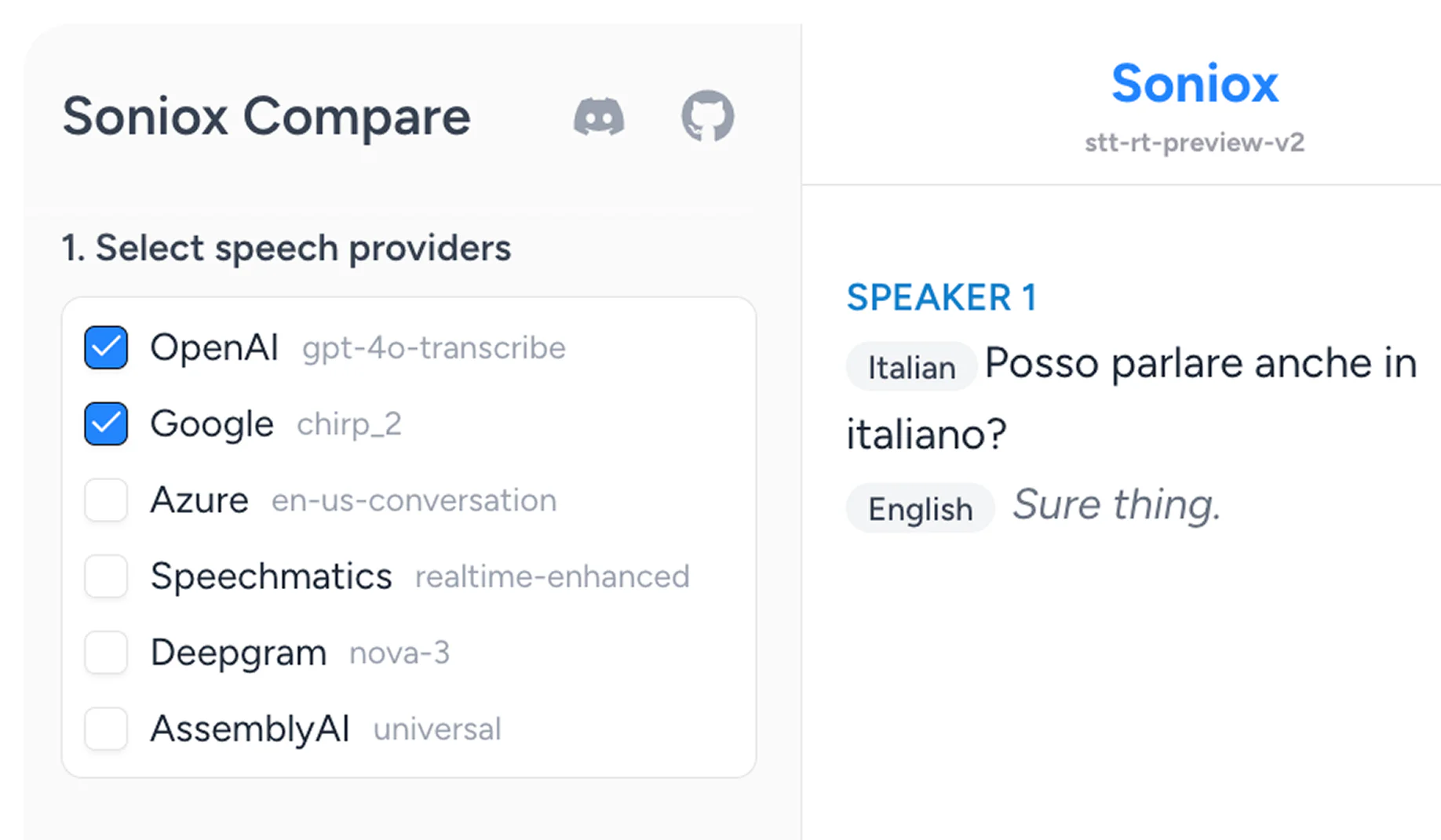 Soniox comparison with other speech-to-text solutions
