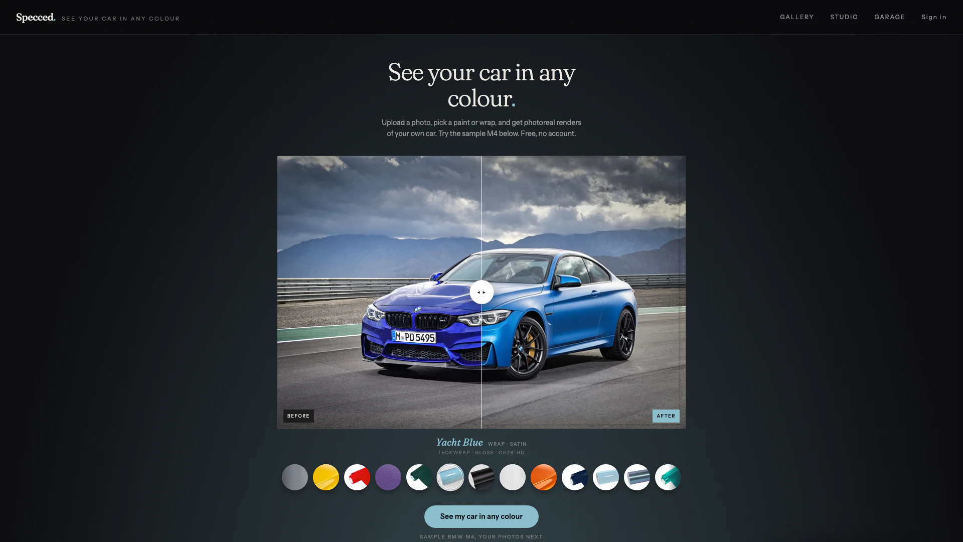 Specced screenshot