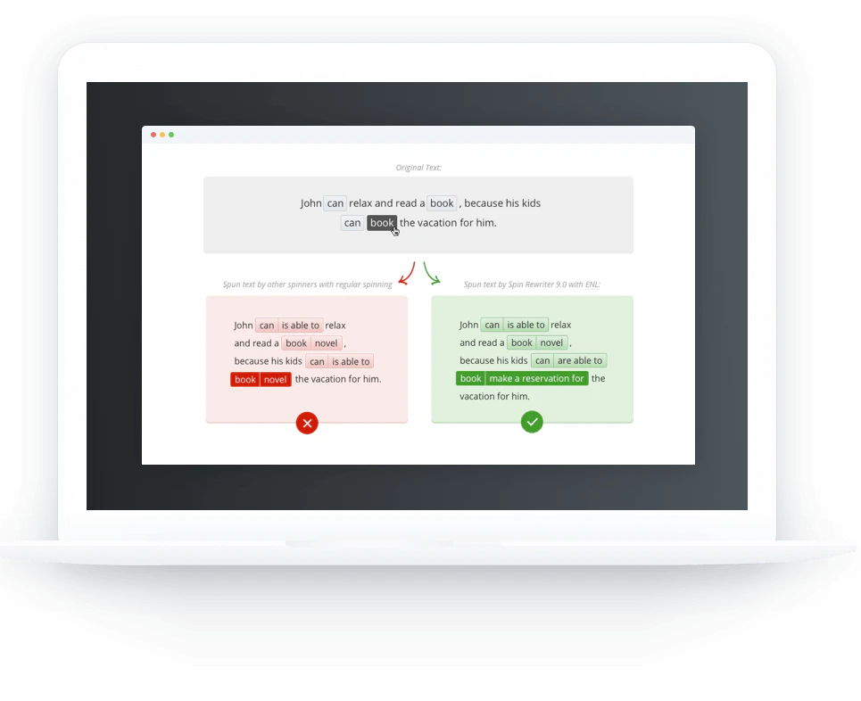 Spin Rewriter article spinning showcase