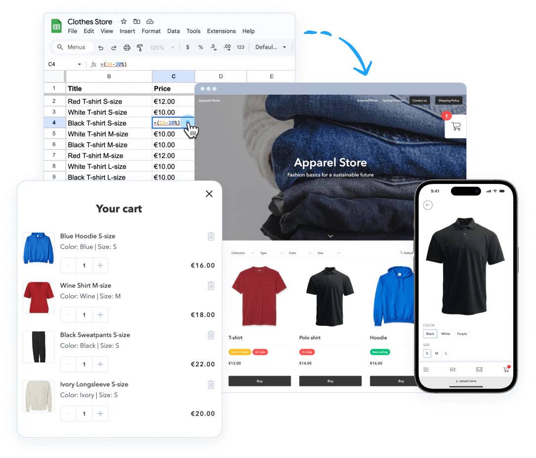 SpreadSimple website overview