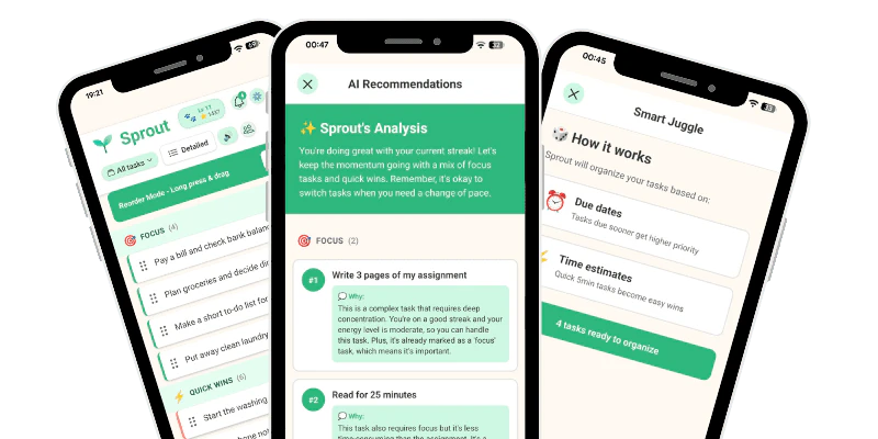Sproutapp task organization feature