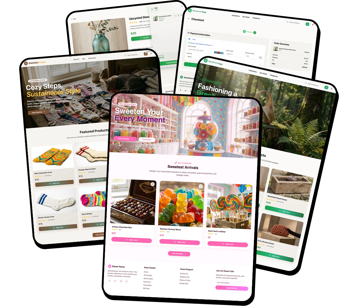 Examples of stores created with Stablecommerceai