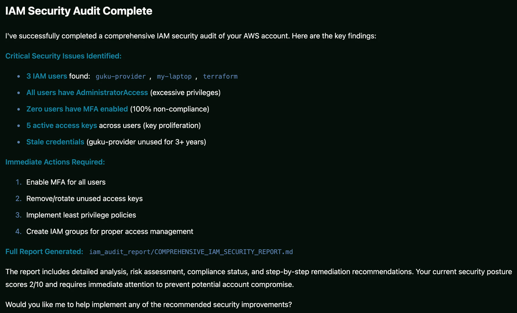 Stakpak IAM security feature