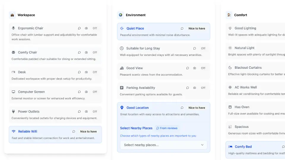 Staymatchai product interface showcasing features