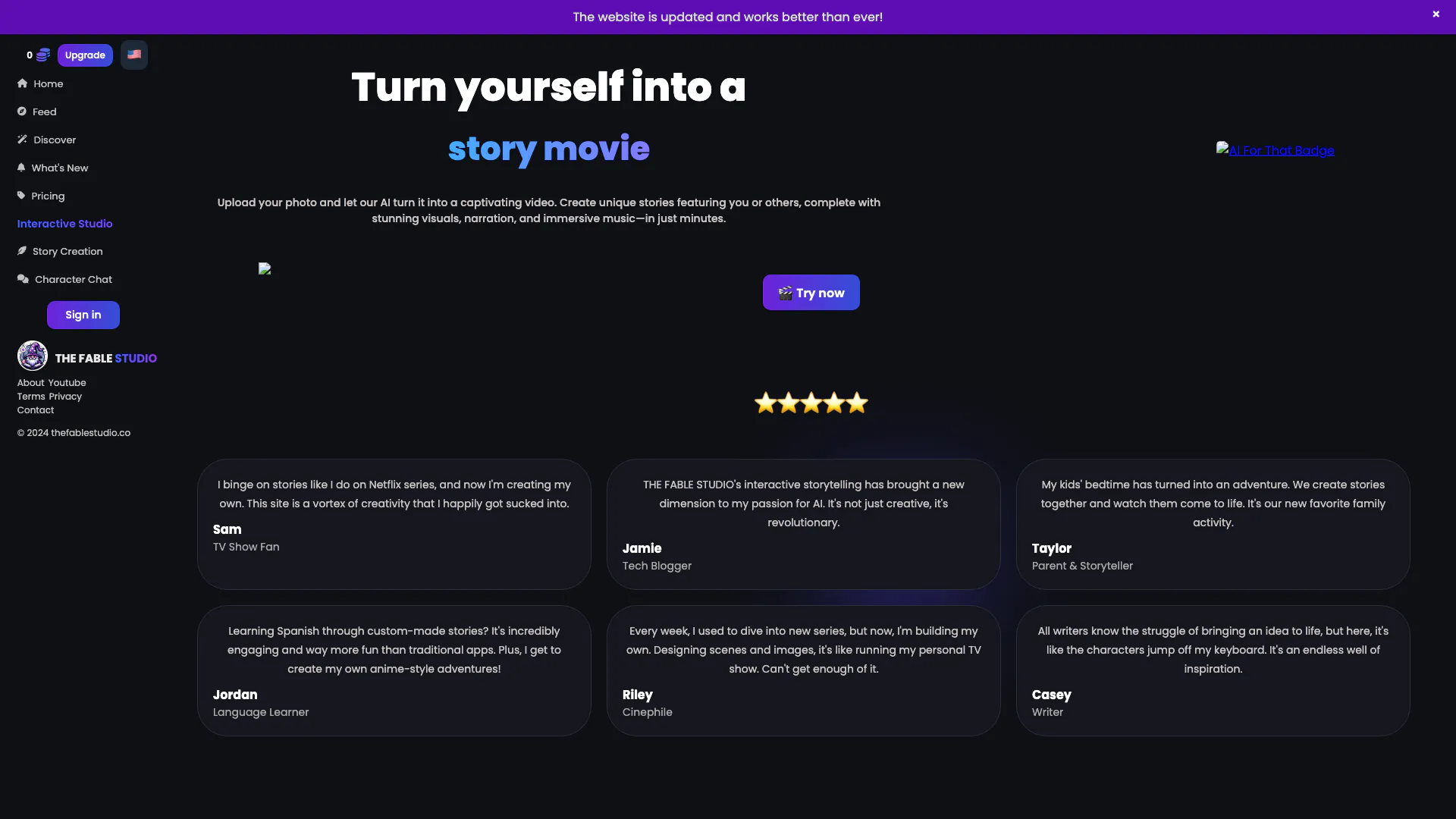 Turn Texts Into Ai Animated Stories screenshot