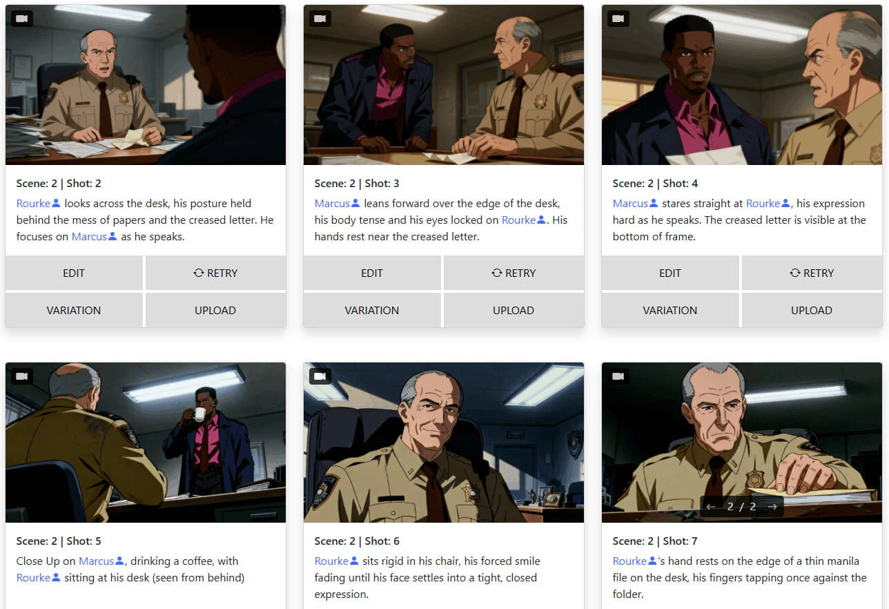 Storyboarder.ai real application scenario for animatics