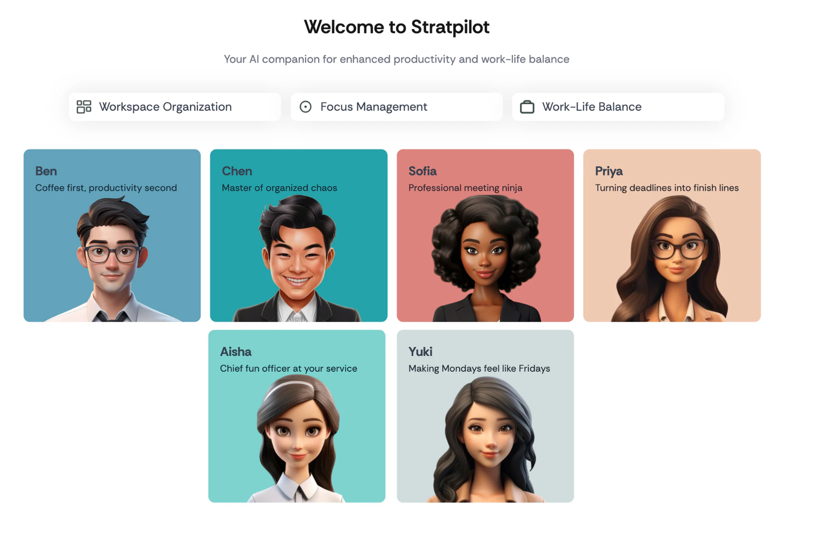 Stratpilot AI Assistant Interface