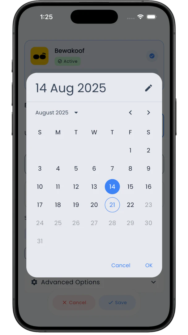 Subfox payment dates tracking screenshot