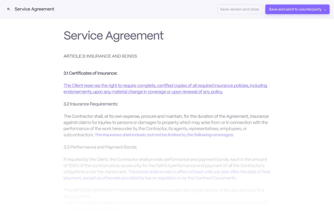 Superlegalai product overview interface