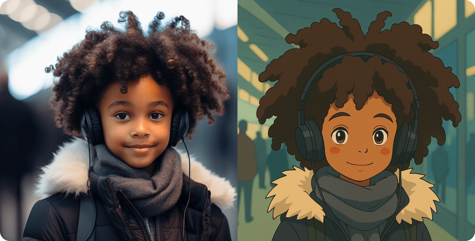 Supertoons user scenario showing happy users with cartoon images