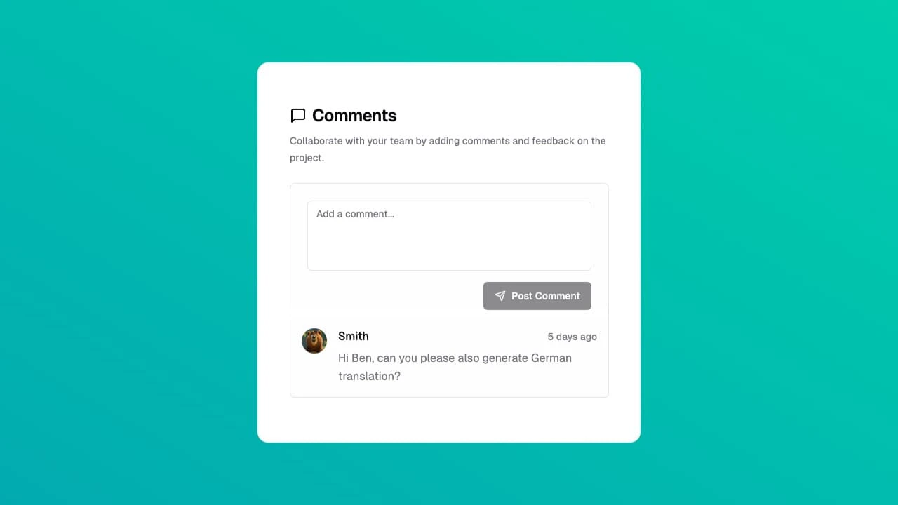 Supertranslate team collaboration interface