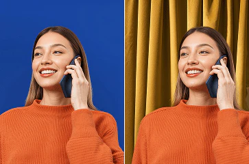 SwapFans Background Changer interface