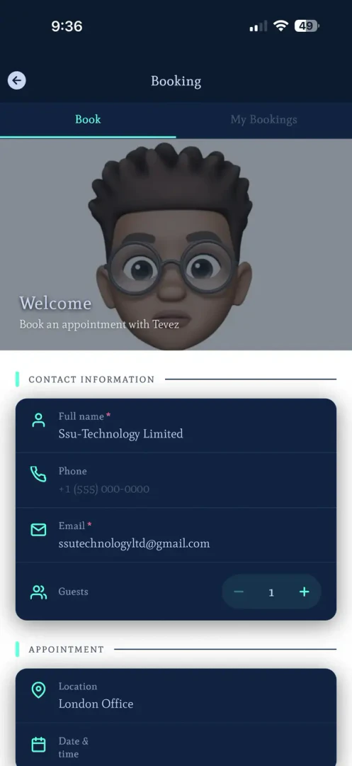 Swiftspeed booking app feature demonstration