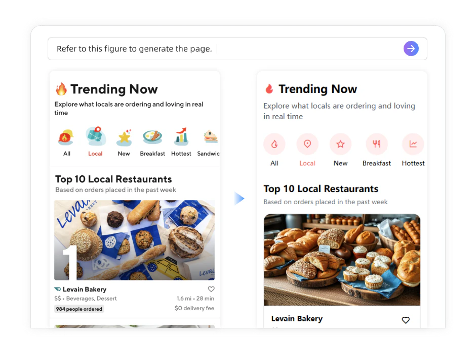 Using Synthoframe to generate UI from text