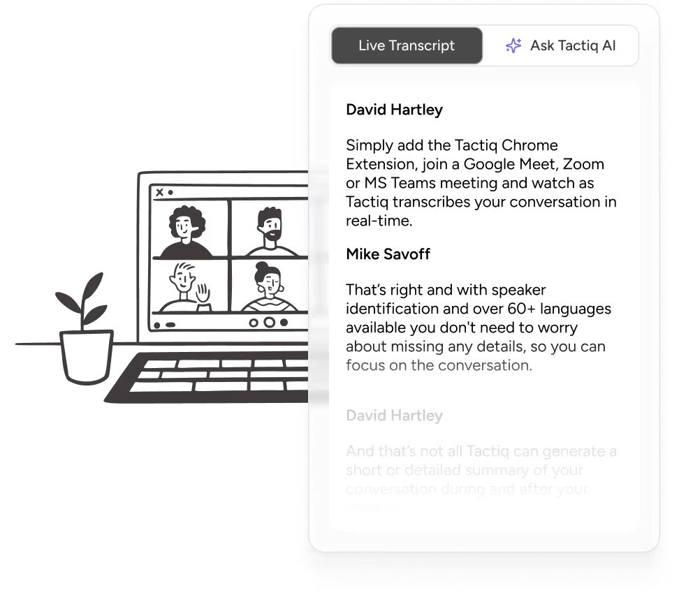 Tactiq product interface overview