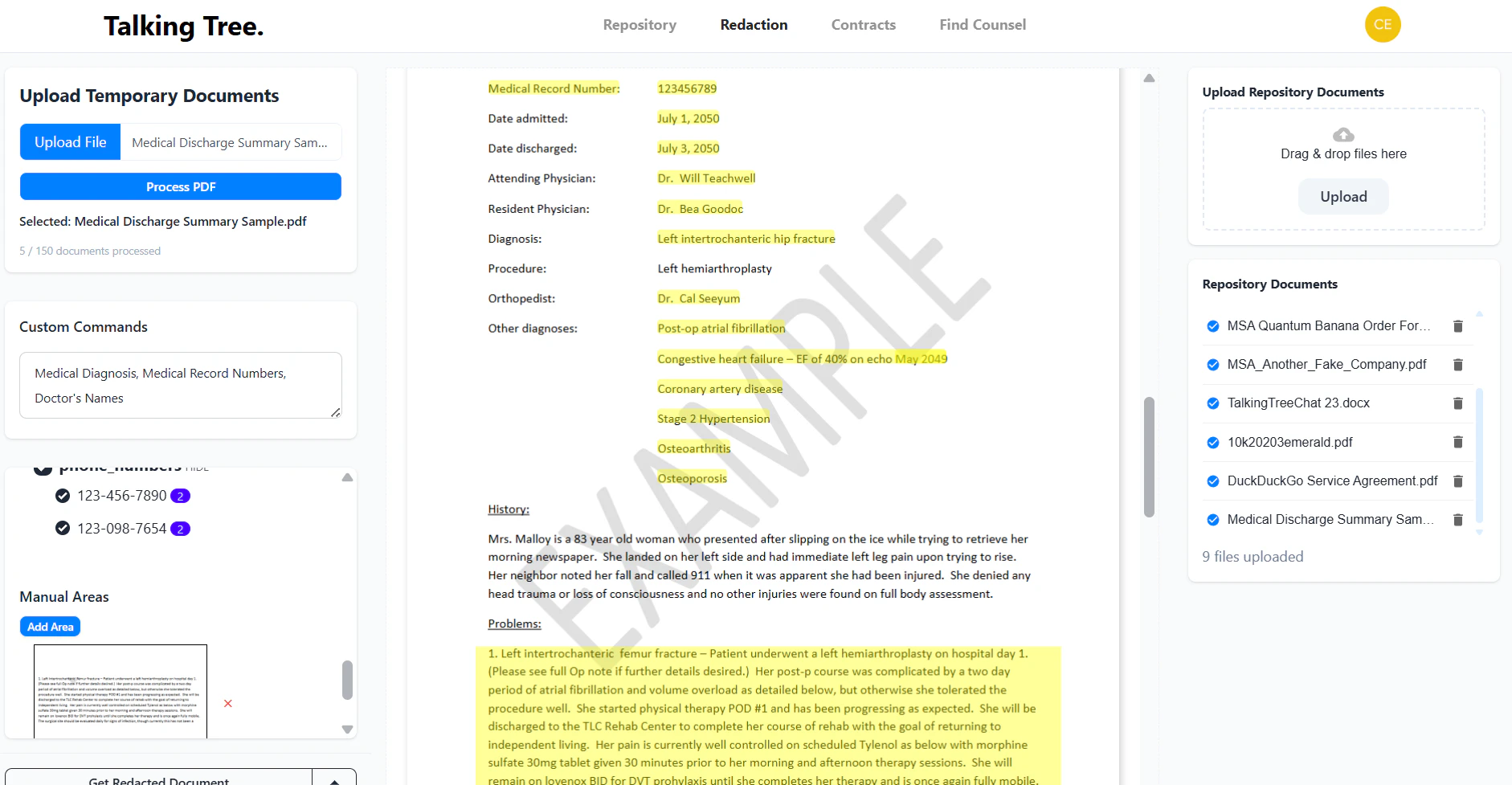 Talkingtree smart document repository feature