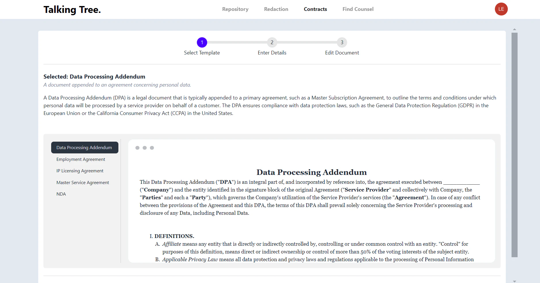 Talkingtree attorney-crafted legal templates