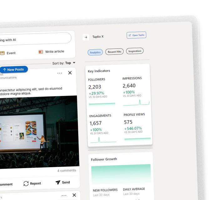 Taplio LinkedIn Chrome extension features