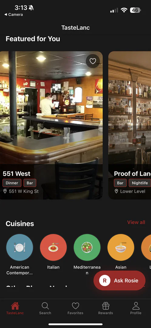 Discovering dining options with TasteLanc app